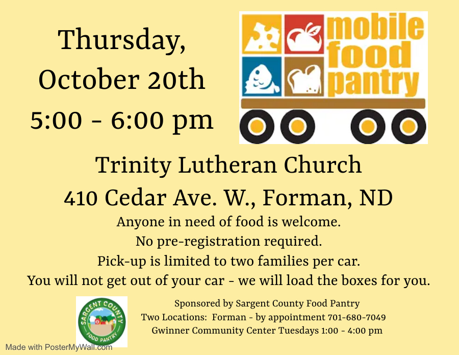 Mobile Food Pantry flyer